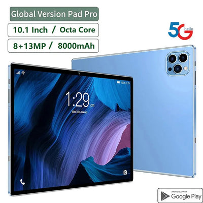 New 5G Pad 10.1 Inch Android Tablets Octa Core 8GB RAM 512GB ROM 4G LTE 5G WiFi Tablet Pc Double SIM Card HD Display 8000mAh - RY Shop m