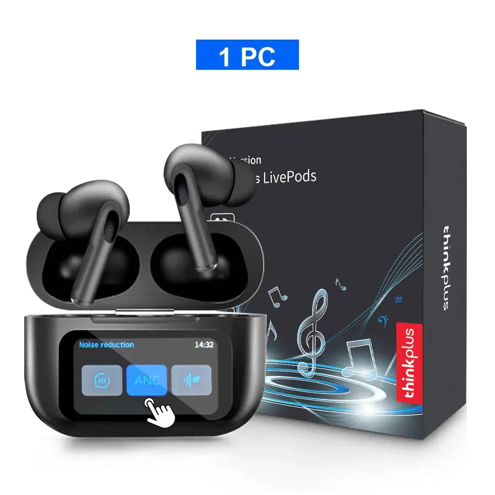 Original Thinkplus Wireless Bluetooth Earphones ANC Noise Reduction Earbuds HD Mic Call Gamer Headsets LED Touch Screen Control - RY Shop m