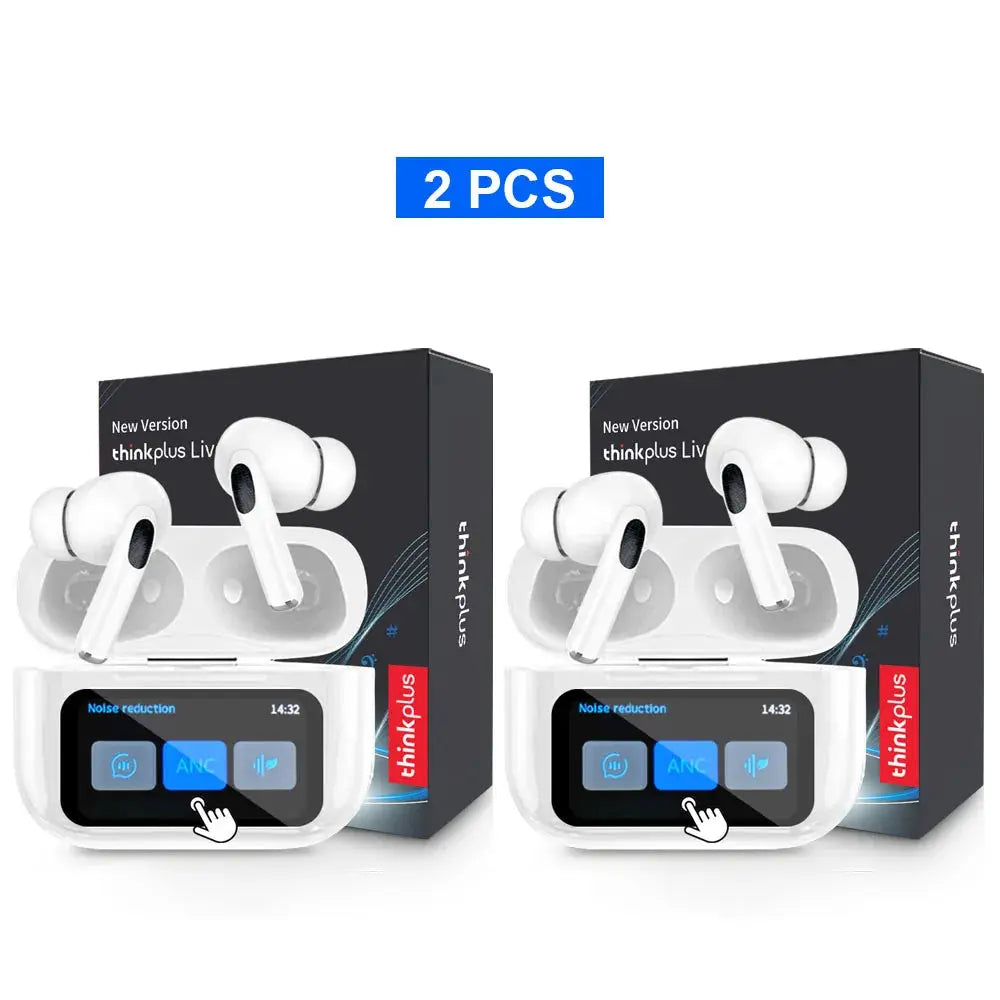 Original Thinkplus Wireless Bluetooth Earphones ANC Noise Reduction Earbuds HD Mic Call Gamer Headsets LED Touch Screen Control - RY Shop m