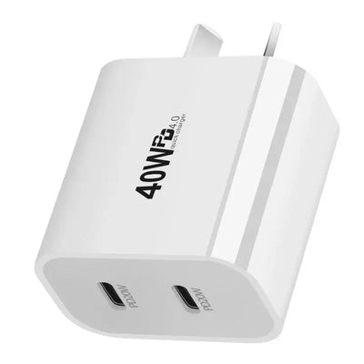 UK US EU AU USB C Charger Block Dual Port UBS C Wall Fast Charging Travel Plug Power Adapter Compatible With IPhone 15 15 Plus RY Shop m