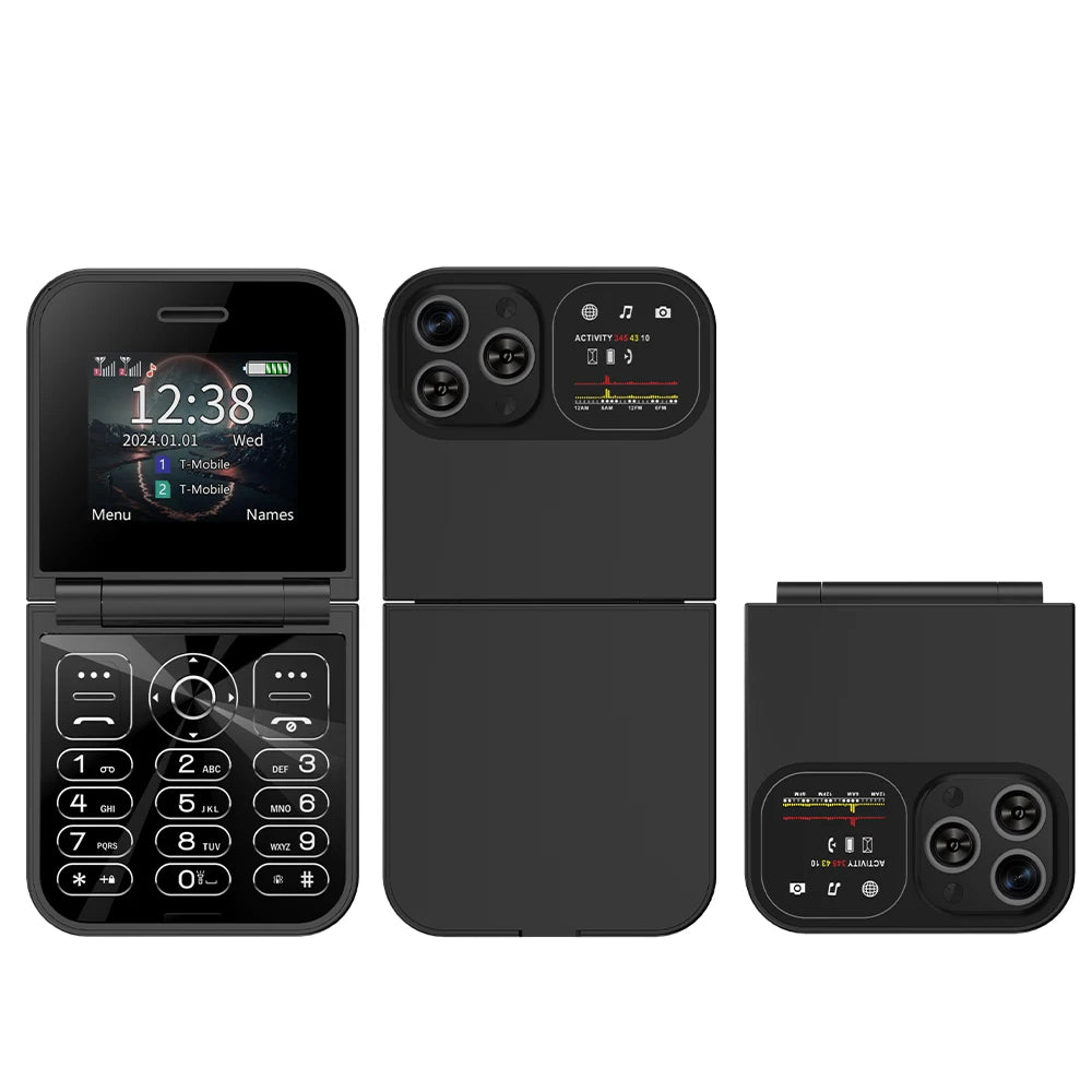 SERVO F15 Mini Small Foldable Mobile Phone GSM 2 SIM Card Rear Camera Blacklist Magic Voice Call Recording Speed Dial MP4 Torch