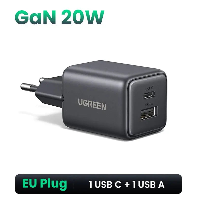 UGREEN 20W GaN Charger PD3.0 QC3.0 Mini USB C Phone Charger For iPhone 16 15 14 Pro Max Samsung S25 Xiaomi Tablet iPad Air Pro RY Shop m