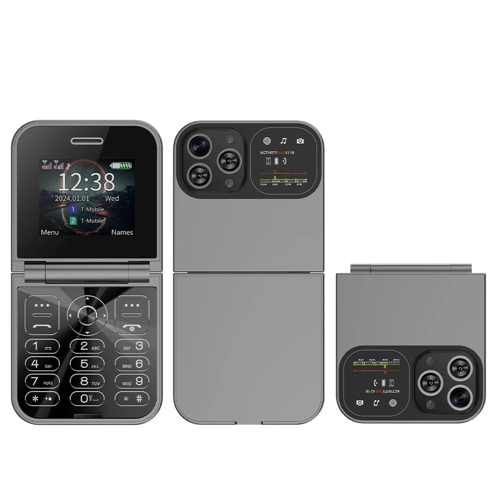 SERVO F15 Mini Small Foldable Mobile Phone GSM 2 SIM Card Rear Camera Blacklist Magic Voice Call Recording Speed Dial MP4 Torch