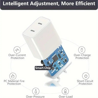 UK US EU AU USB C Charger Block Dual Port UBS C Wall Fast Charging Travel Plug Power Adapter Compatible With IPhone 15 15 Plus RY Shop m