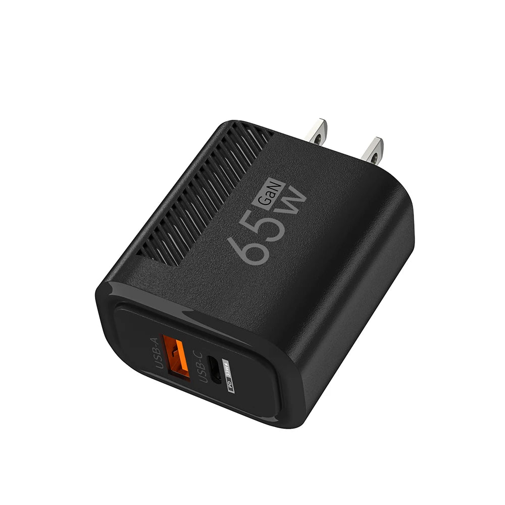 USB PD Charger 65W GaN Charger Plug PD Type C Fast Charging Phone Charger Adapter EU/US Plug for iPhone Samsung Phone Accessors