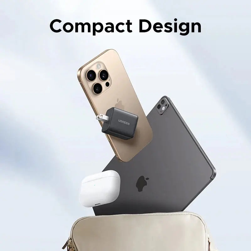 【US Plug】UGREEN 20W 30W GaN Charger Mini PD 3.0 USB C Phone Charger For iPhone 16 15 14 Pro Samsung S25 Xiaomi Tablet iPad Air - RY Shop m