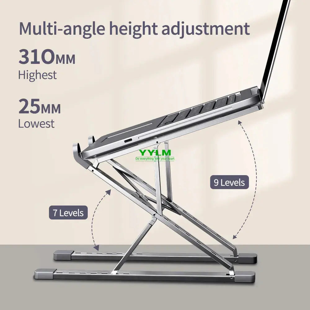 YYLM N8 Laptop Stand Aluminum for Macbook Adjustable Portable More Stabe Laptop Stand Cooling Stand Foldable Notebook Holder - RY Shop m