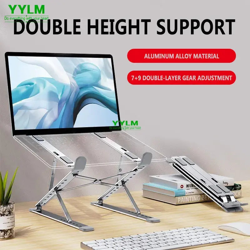 YYLM N8 Laptop Stand Aluminum for Macbook Adjustable Portable More Stabe Laptop Stand Cooling Stand Foldable Notebook Holder - RY Shop m