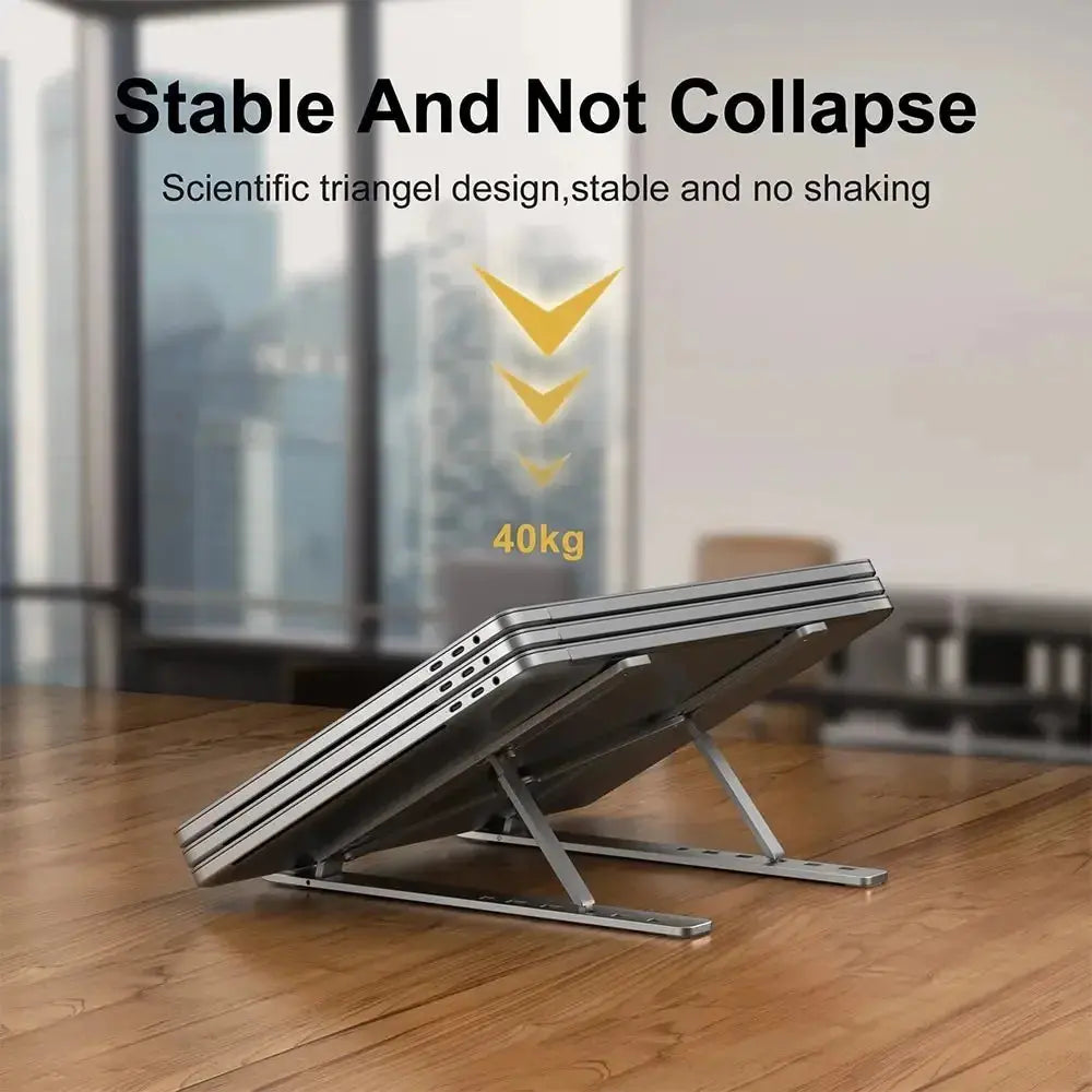 Foldable Laptop Stand Adjustable Portable Notebook Bracket Support Base Aluminum Alloy Holder For Macbook Laptop PC Accessories - RY Shop m