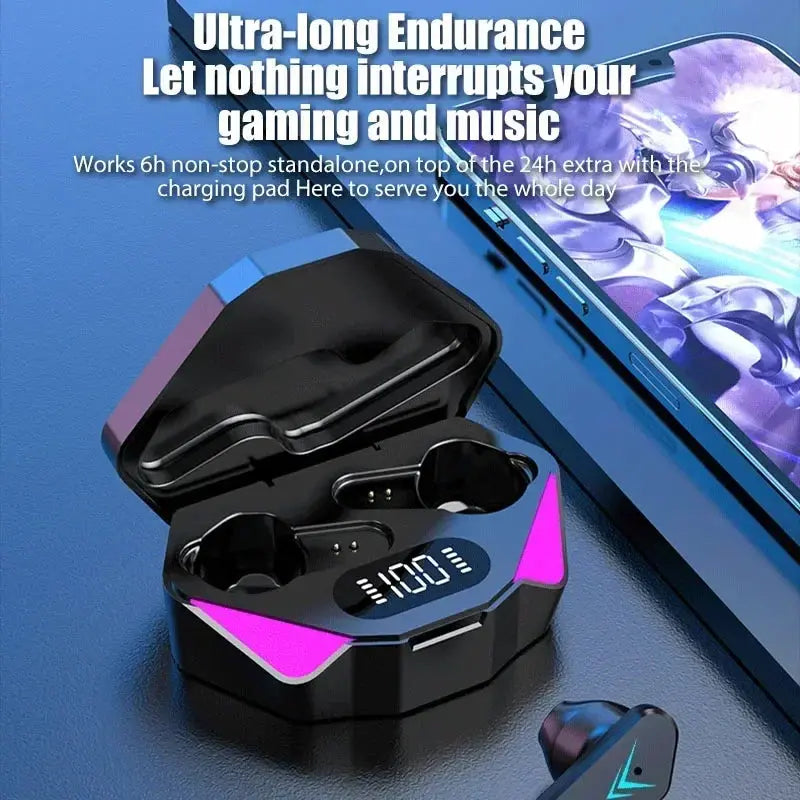 NEW AIR X15 Earphones Bluetooth Wireless Gamer Headphones 65ms Low Latency Earbuds fone Gamer Headset Gamer With Mic Handfree - RY Shop m