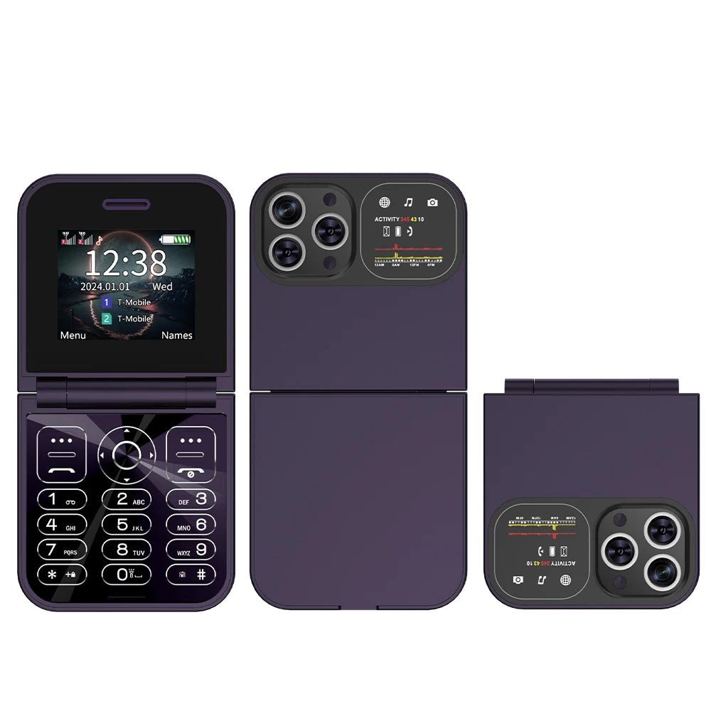SERVO F15 Mini Small Foldable Mobile Phone GSM 2 SIM Card Rear Camera Blacklist Magic Voice Call Recording Speed Dial MP4 Torch