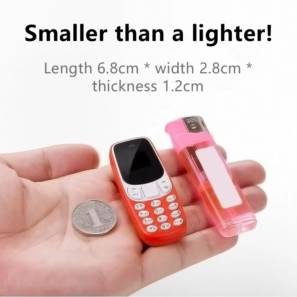 SERVO BM10 Mini Mobile Phone 2 SIM Card Bluetooth Earphone Voice Dialer Low Radiation Magic Voice Multi Language Small Cellphone