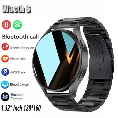 Watch 6 Business Smartwatch Men 1.32 Inch 128*160 Bluetooth Call Health Monitoring Alarm Clock Fashion Watch Women Multifunction RY Shop m