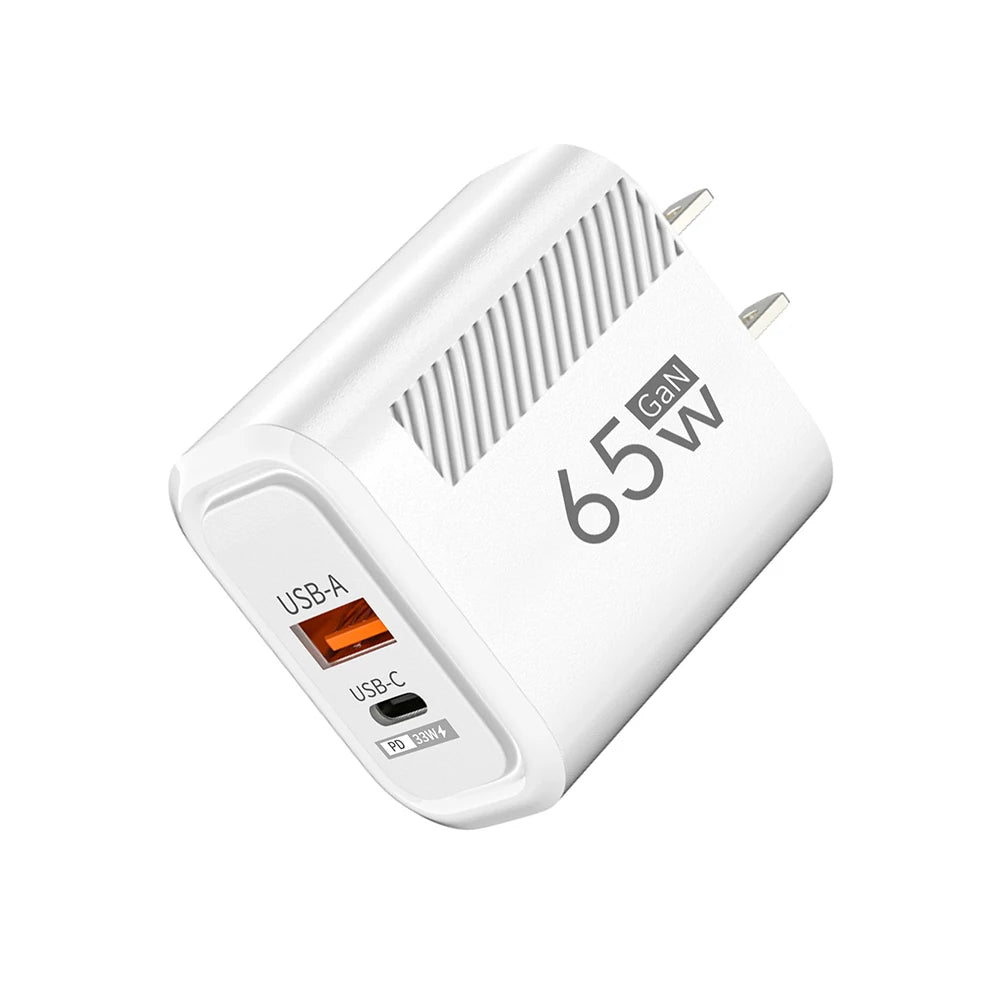 USB PD Charger 65W GaN Charger Plug PD Type C Fast Charging Phone Charger Adapter EU/US Plug for iPhone Samsung Phone Accessors