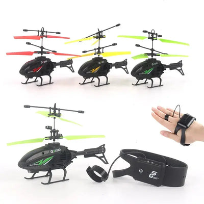 Watch Wrist Hand Controlled Induction Aircraft Impact Resistant Helicopter with Lighting Rechargeable Mini RC Drone RY Shop m