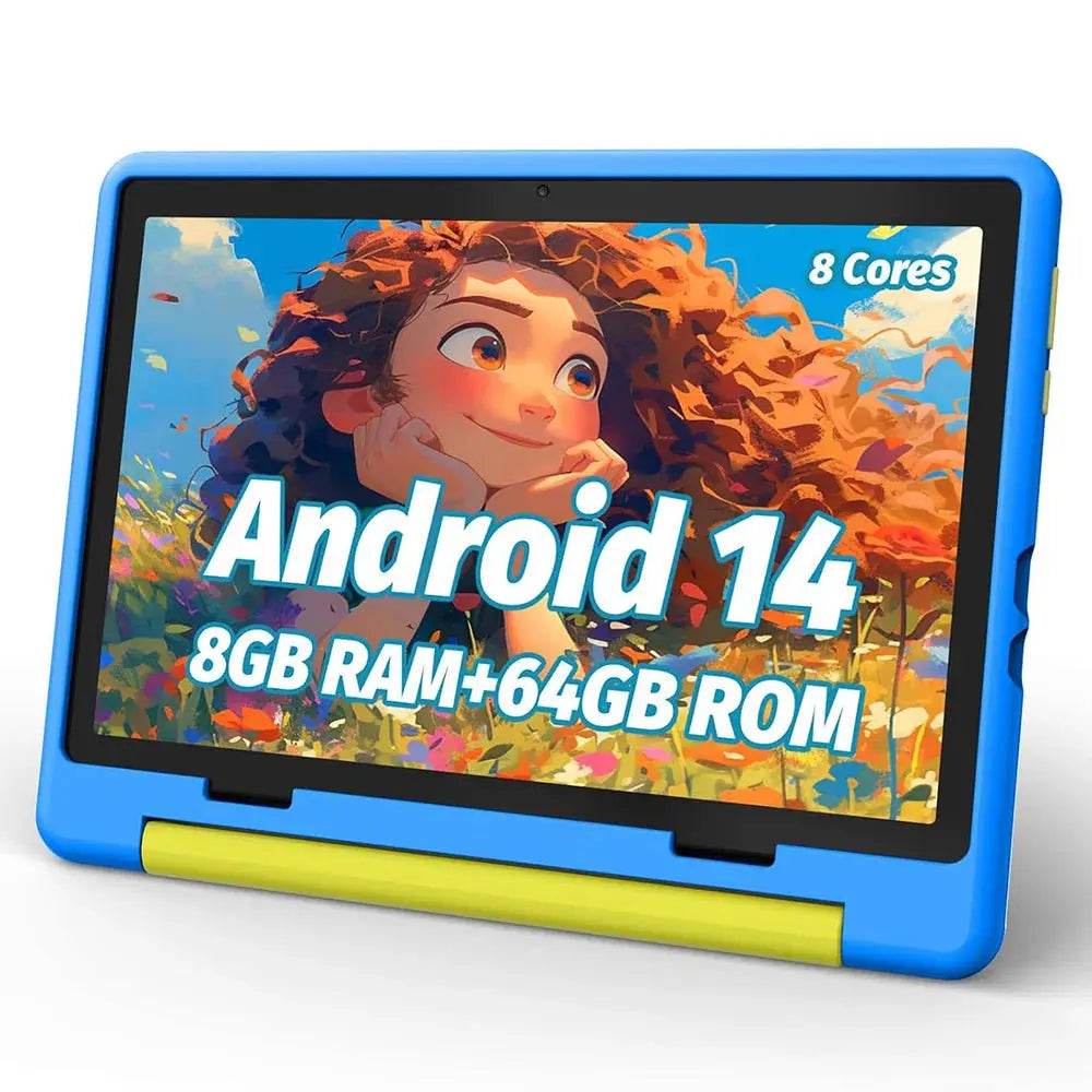 URAO 10 Inch Cartoon Pattern Kids Tablet Android Octa-Core 8GB RAM 64GB ROM Learning Education Games Tablets Children's Gifts - RY Shop m