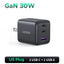 【US Plug】UGREEN 20W 30W GaN Charger Mini PD 3.0 USB C Phone Charger For iPhone 16 15 14 Pro Samsung S25 Xiaomi Tablet iPad Air - RY Shop m