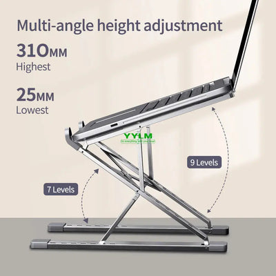 YYLM N8 Laptop Stand Aluminum for Macbook Adjustable Portable More Stabe Laptop Stand Cooling Stand Foldable Notebook Holder - RY Shop m